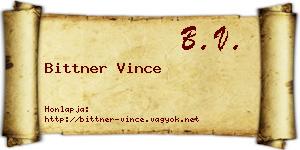 Bittner Vince névjegykártya